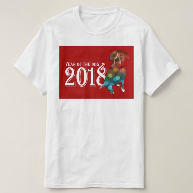 Camiseta Doble exposición de Año del Perro 2018 (Diseño del anverso)