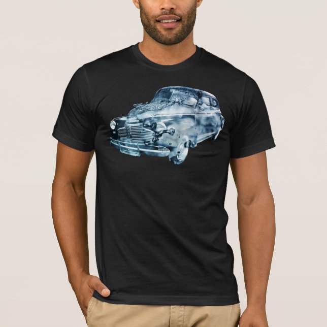 Camiseta doble exposición de lavado de coches (Anverso)