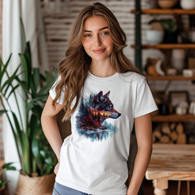 Camiseta Doble exposición de Wolf (Subido por el creador)