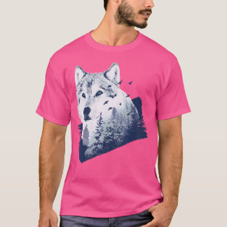 Camiseta Doble exposición de Wolf