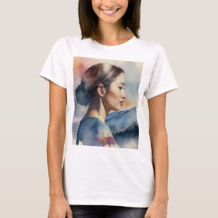 Camiseta Doble exposición del arte femenino