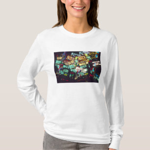 Camiseta Doble exposición, señales de casino, Las Vegas,