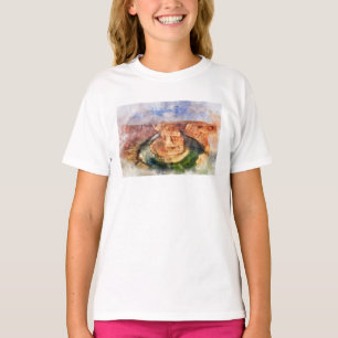 Camiseta Doble herradura en la acuarela del Gran Cañón