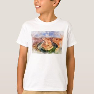 Camiseta Doble herradura en la acuarela del Gran Cañón