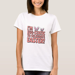Camiseta Doble la Diversión Hoppy: Diseño de Pascua Egg-Sta