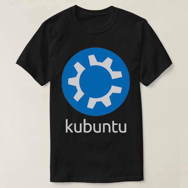 Camiseta DOBLE LADO Kubuntu Linux Software Security y P (Diseño del anverso)