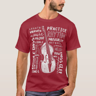 Camiseta Doble paro Word Nube Música de Bass Bass