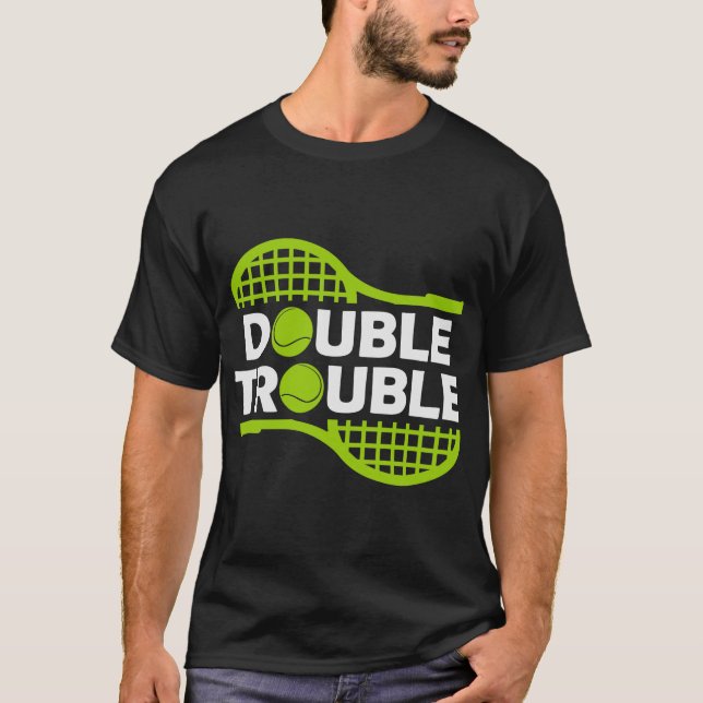 Camiseta Doble problema-divertida-tenis (Anverso)