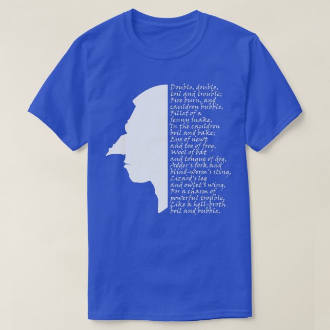 Camiseta Doble toil y problemas de bruja macbeth (Diseño del anverso)