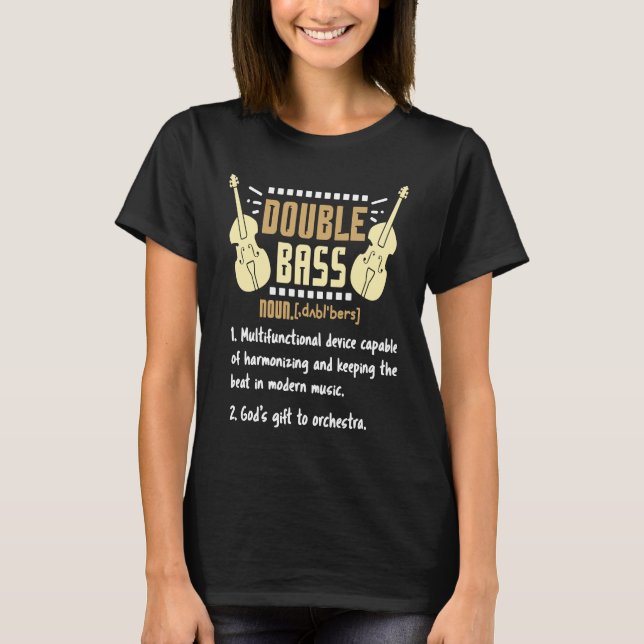 Camiseta Doble trasero para un jugador de contrabass (Anverso)