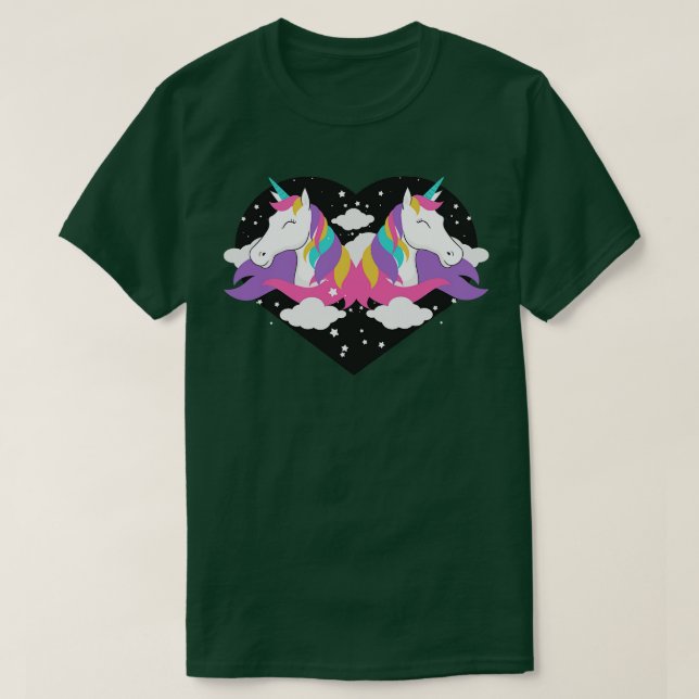 Camiseta Doble unicornio (Diseño del anverso)