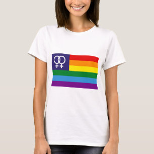 Camiseta Doble Venus Lesbiana Arcoíris Orgullo