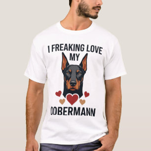Camiseta Doblerman perro corazones rojos_1