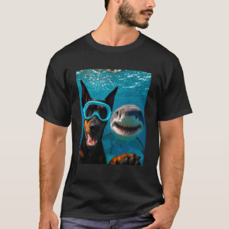 Camiseta Doblerman Pinscher Divertido Selfie de Perro con T