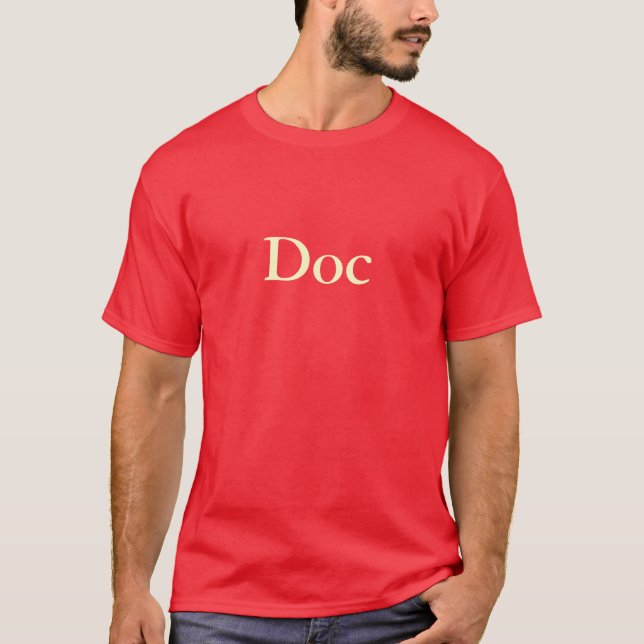 Camiseta "Doc" (roja) (Anverso)