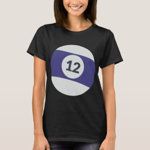 Camiseta Doce Equipo Número 12 Lucky Purple Ball Billiards