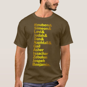 Camiseta Doce tribus de Israel Hebreo Israelí