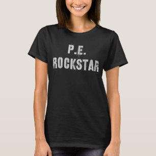 Camiseta Docente De Phys Ed Que Prefiero P E ROCKSTAR De Vu