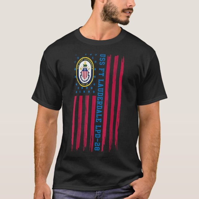Camiseta Dock de transporte anfibio USS Ft Lauderdale LPD28 (Anverso)