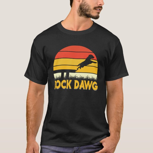 Camiseta Dock Diving Dog Buceo Jumping Entrenador de amor (Anverso)