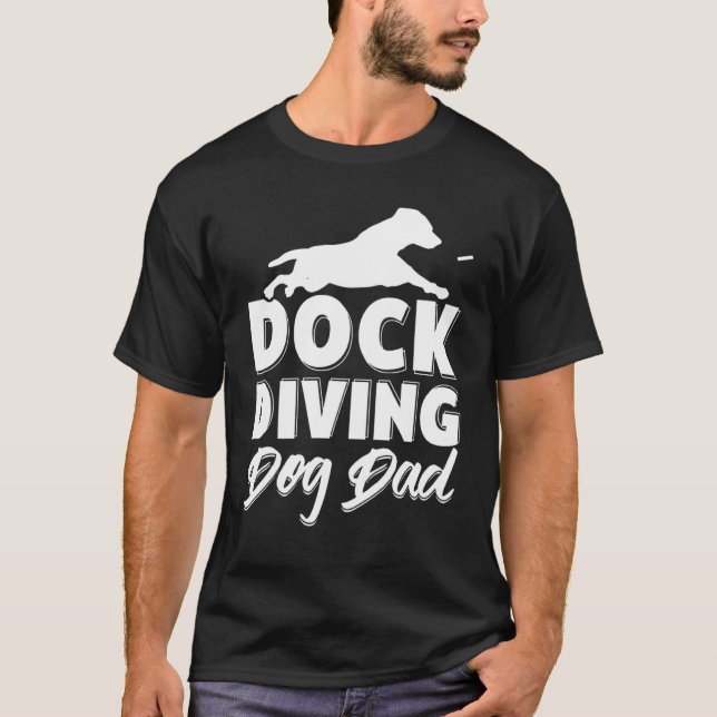 Camiseta Dock Diving Dog Diving Jumping Trainer love dock   (Anverso)