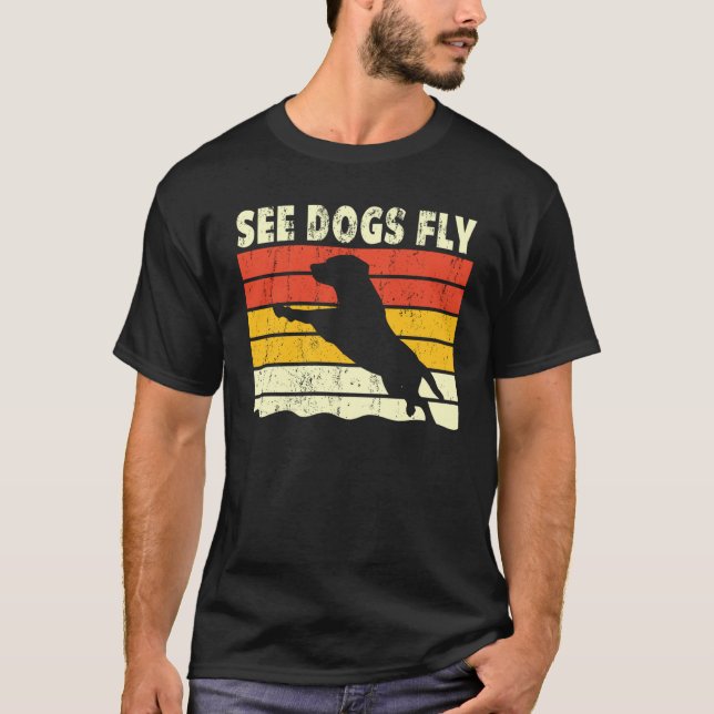 Camiseta Dock Diving Dog Diving Jumping Trainer love dock   (Anverso)
