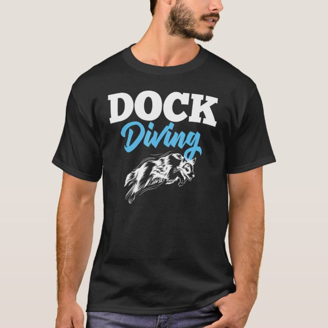 Camiseta Dock Diving Dog Jumping Junta de Entrenamiento 1 (Anverso)