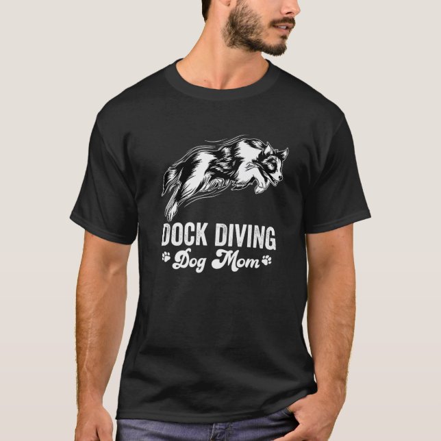 Camiseta Dock Diving Dog Mom (Anverso)