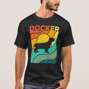 Camiseta Docker Atardecer Antiguo Mamá Papá