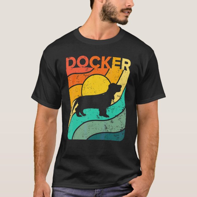 Camiseta Docker Atardecer Antiguo Mamá Papá (Anverso)