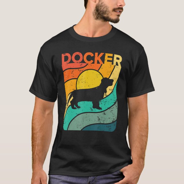 Camiseta Docker Vintage Sunset Mom Dad (Anverso)