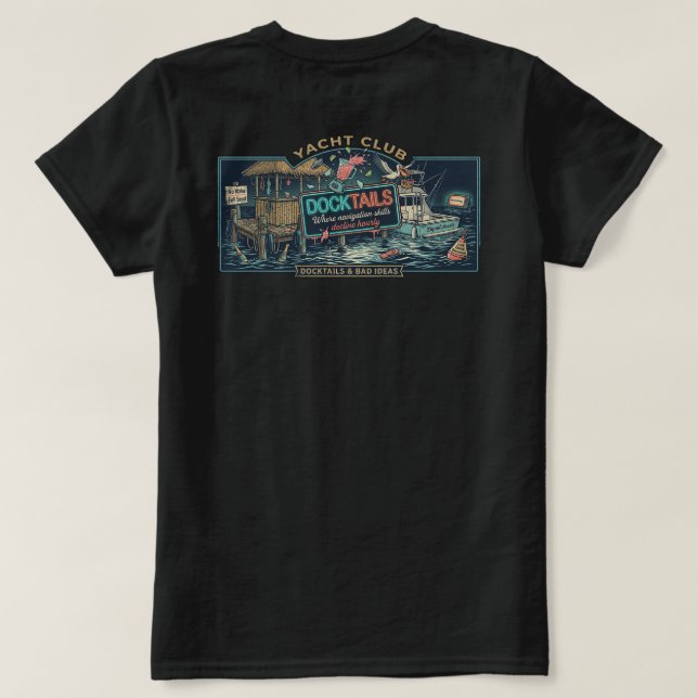 Camiseta Docktails y malas ideas (Reverso del diseño)