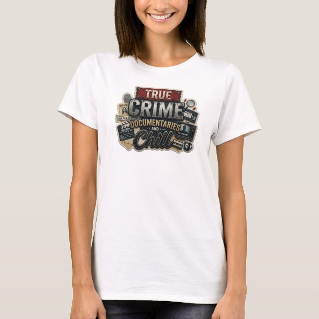 Camiseta DOCS DE CRÍMENES VERDADEROS ÚNICOS Diseño de moda  (Anverso)
