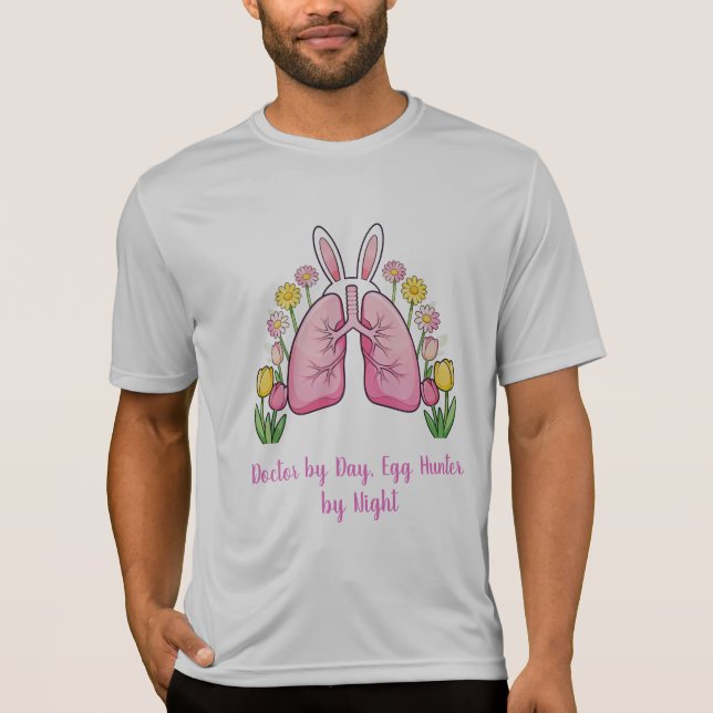 Camiseta Doctor by Day, Egg Hunter by Night – Easter Bunny  (Anverso)