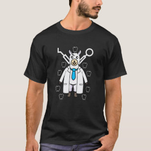 Camiseta Doctor Llama Dentista Divertido Animal Dental