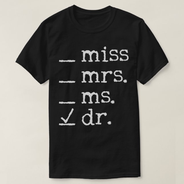 Camiseta Doctor Médica Ph (Diseño del anverso)