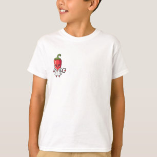 Camiseta Doctor Pimiento Rojo Lindo Dibujo Animado Niños