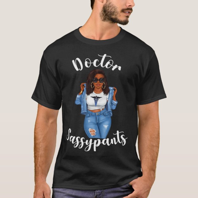 Camiseta Doctor Sassypants African American Woman Dr Black  (Anverso)