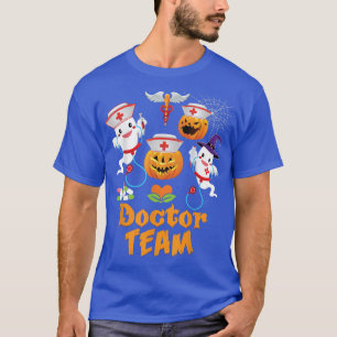 Camiseta Doctor Team Squad Crew Cute Pumpkin Ghost Witch Ha