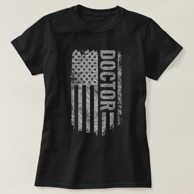 Camiseta Doctor USA Flag Distressed design (Diseño del anverso)