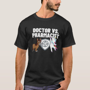 Camiseta Doctor Vs Farmacéutico Unicornio Bailarín - Farmac