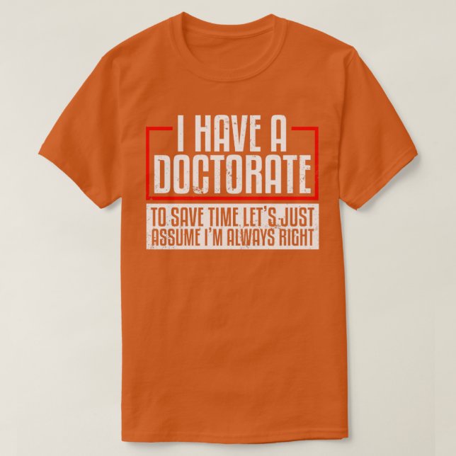 Camiseta Doctorado Doctorado en Doctorado en Doctorado (Diseño del anverso)