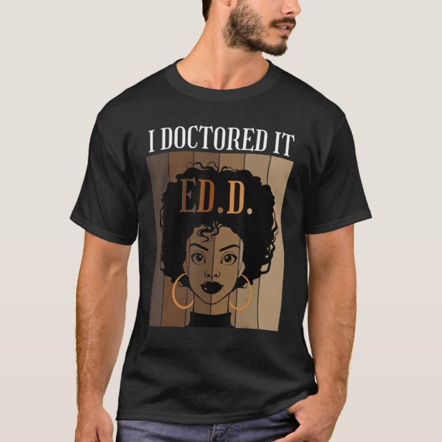 Camiseta Doctorado en educación en educación de Black Afr (Anverso)