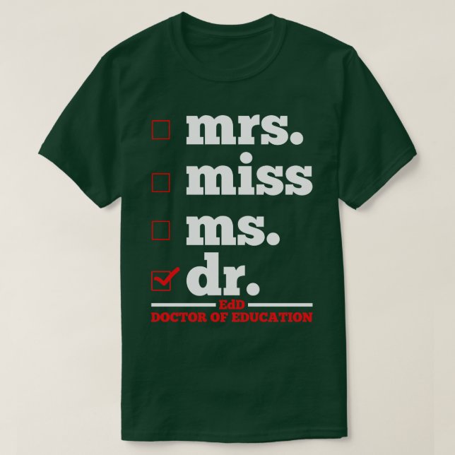 Camiseta Doctorado médica (Diseño del anverso)
