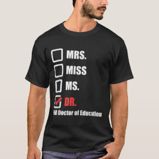 Camiseta Doctorado Médica de Educación