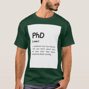 Camiseta Doctorado Médica de Filosofía Defi