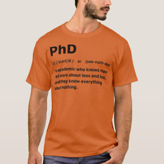Camiseta Doctorado Un académico que sabe más y más sobre me
