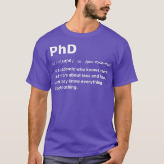 Camiseta Doctorado Un académico que sabe más y más sobre me