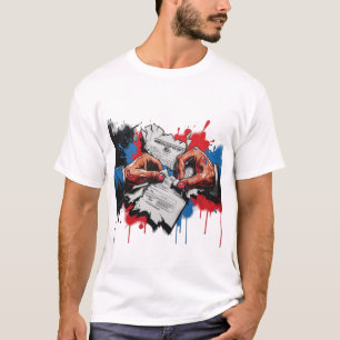 Camiseta Documentos de inmigración rotos Chinga La Migra