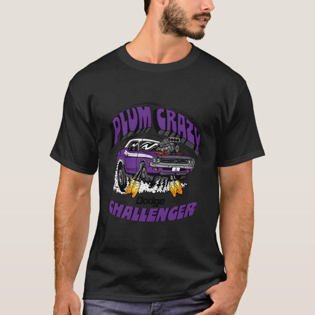 Camiseta Dodge Challenger Plum Crazy Última Llamada (Anverso)